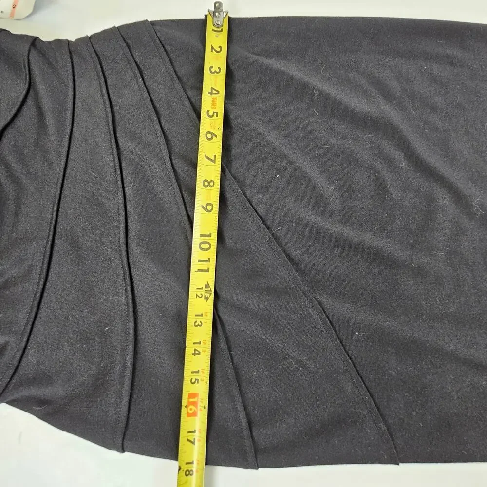 London Times NWT Black Cap Sleeve Knee Length Dress Size 10 - Picture 10 of 10